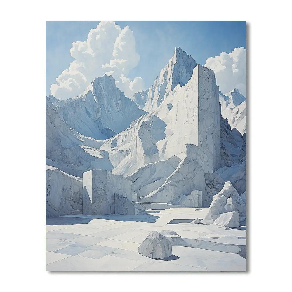 Michelangelo Inspired Heroic Mountain paint by numbers