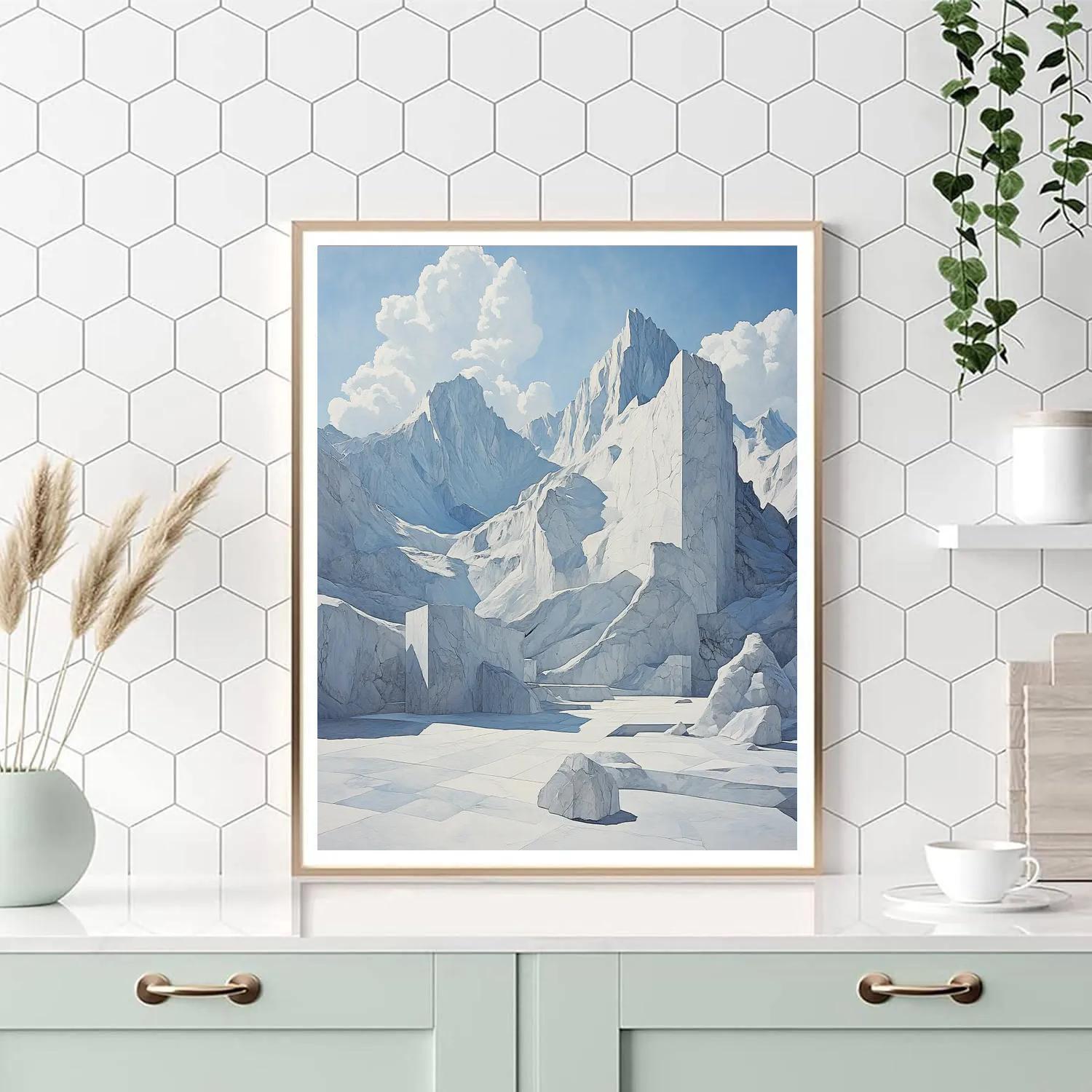 Michelangelo Inspired Heroic Mountain paint by numbers