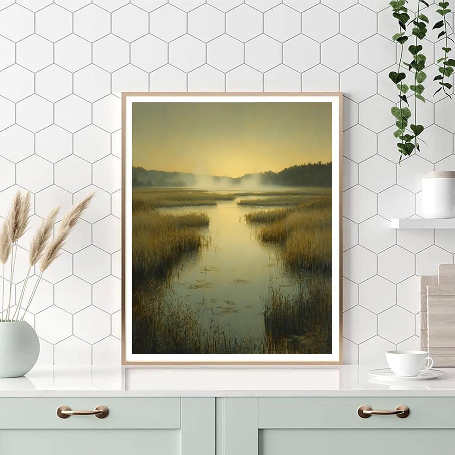 Leonardo Da Vinci Inspired Marsh Light Reverie Painting by numbers kit