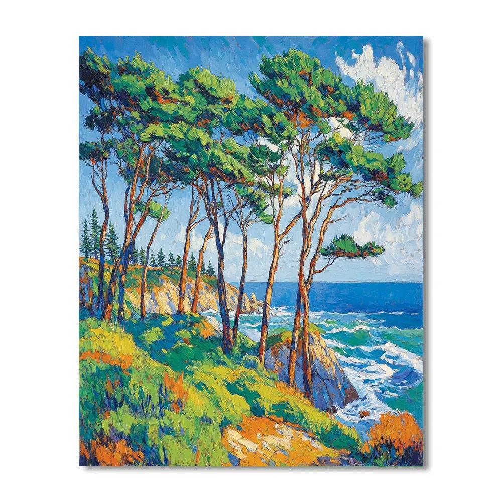 Emily Carr Inspired Spirit Wind Over Coastal Pines Painting by numbers kit