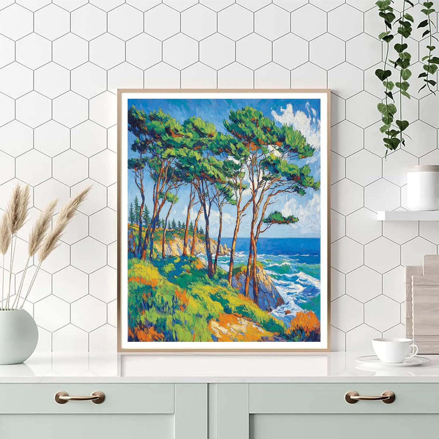 Emily Carr Inspired Spirit Wind Over Coastal Pines Painting by numbers kit