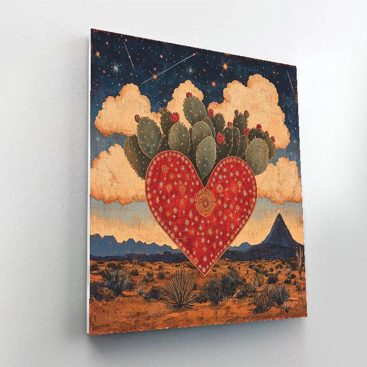 Frida Kahlo Inspired Desert Heart Of Opuntia Sky Painting by numbers kit