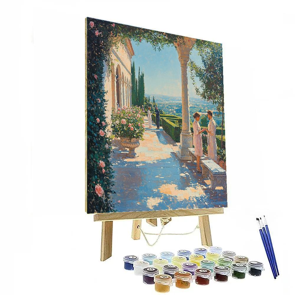 Raphael Inspired Serene Garden Numbered painting kits