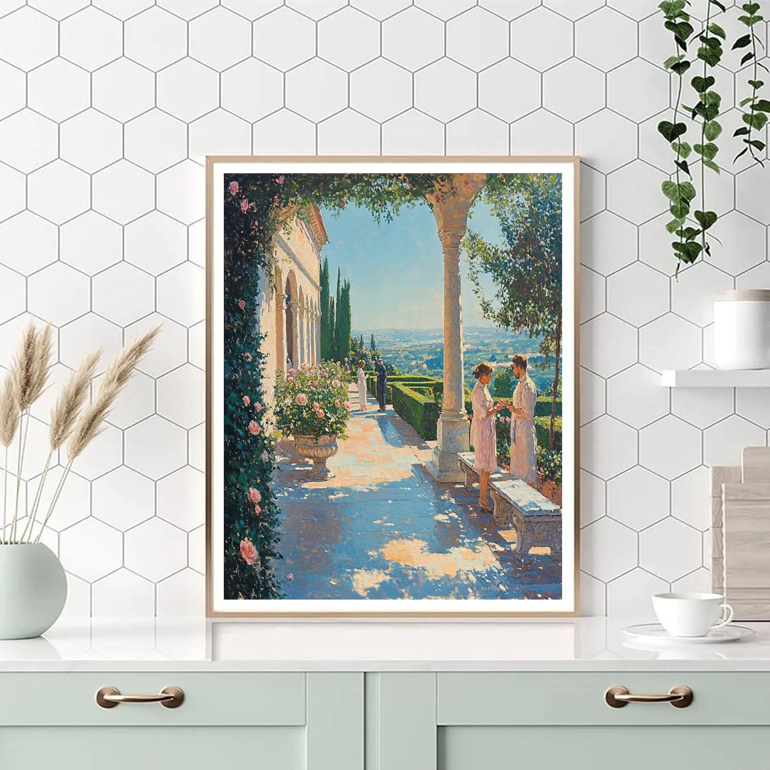 Raphael Inspired Serene Garden Numbered painting kits