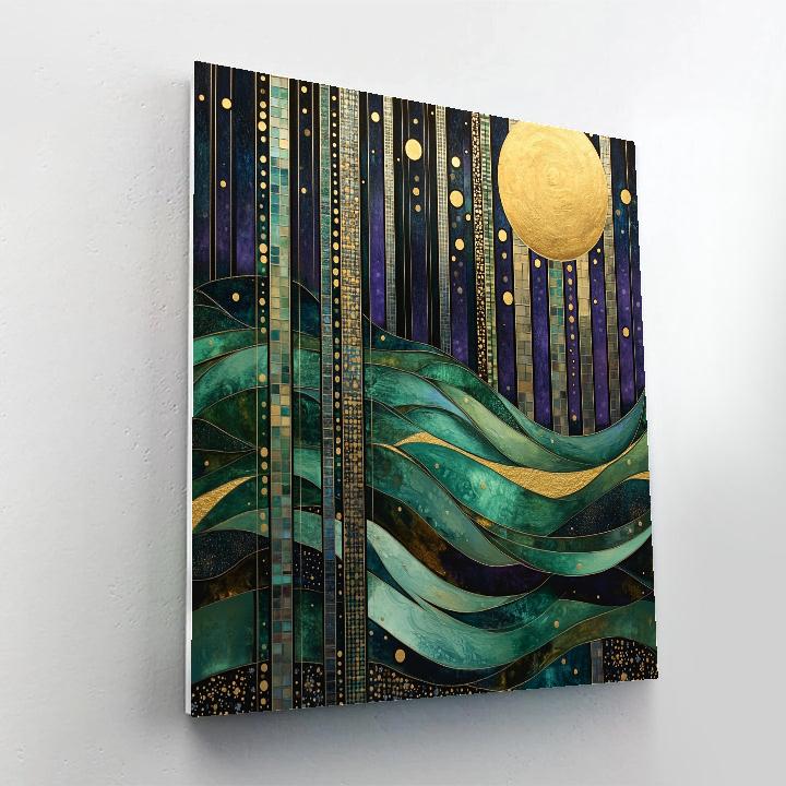 Gustav Klimt Inspired Aurora Veil Numbered painting kits