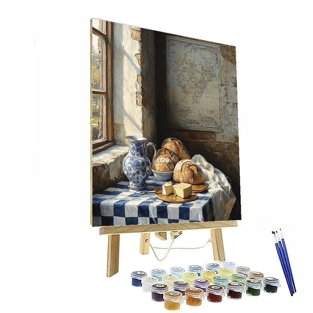 Vermeer Inspired Quiet Breakfast Painting by numbers kit