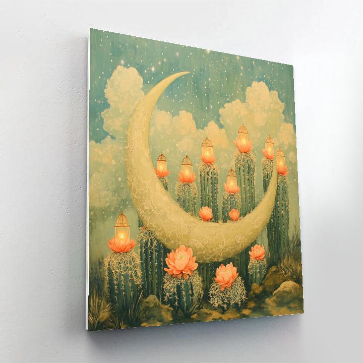 Frida Kahlo Inspired Cactus Moon Lullaby Paint by numbers art