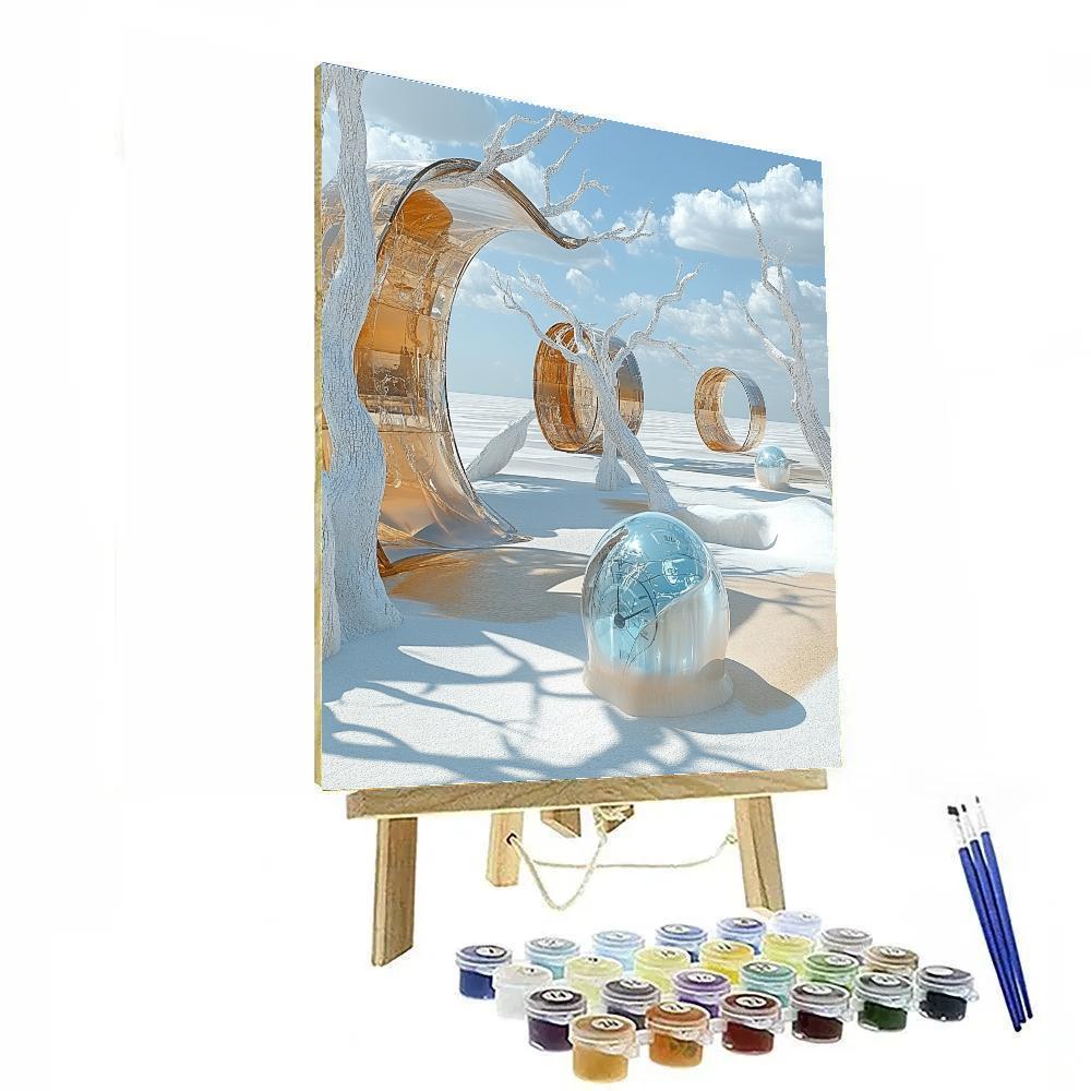 Salvador Dali Inspired Desert Timekeepers Number painting