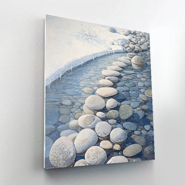 Leonardo Da Vinci Inspired Frost Lace On River Stones Paint by numbers kits