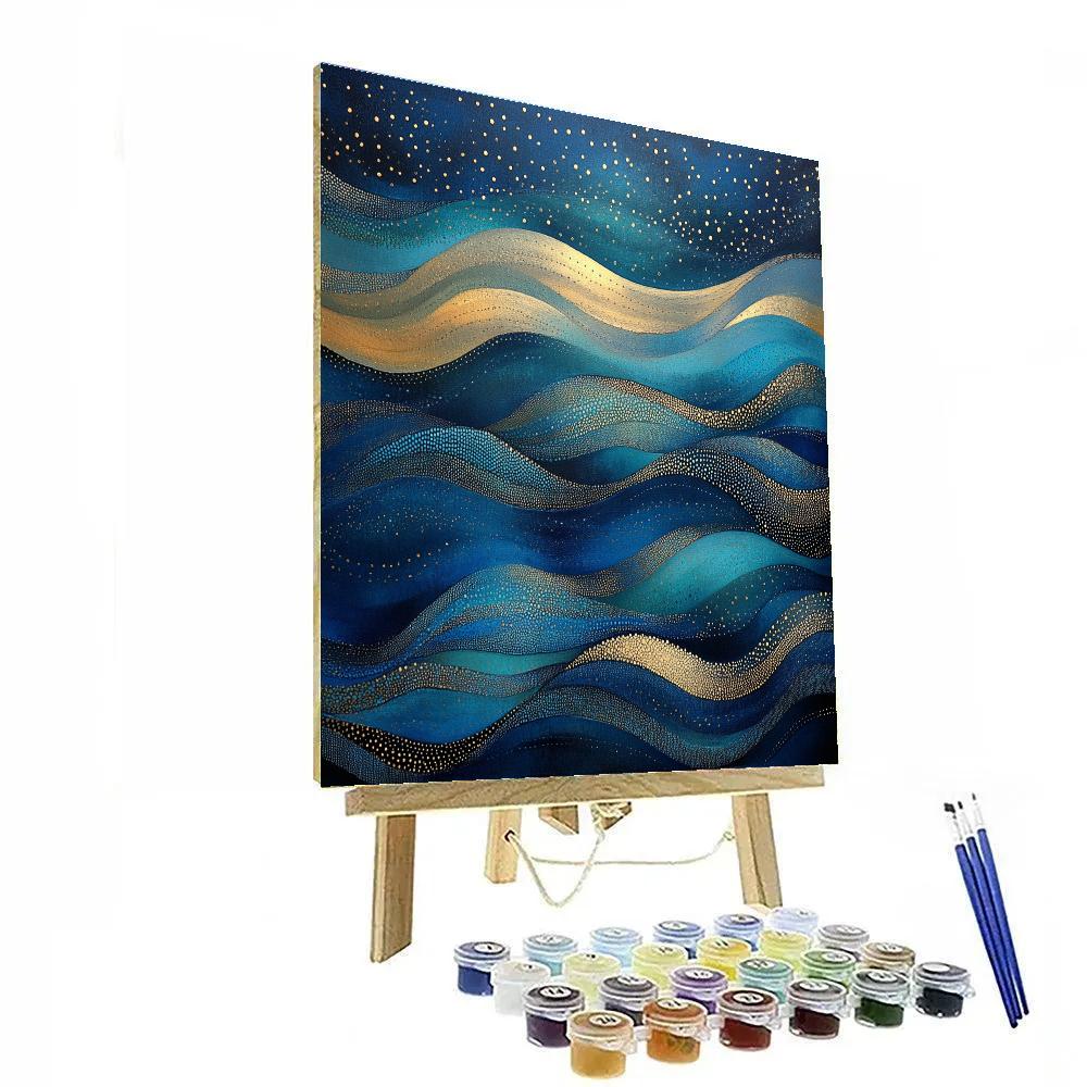Gustav Klimt Inspired River Of Starlight Numbered painting kits