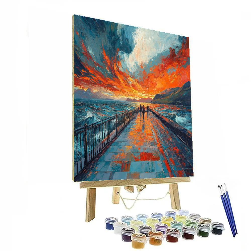 Edvard Munch Inspired Storm Of Feelings Painting by numbers kit