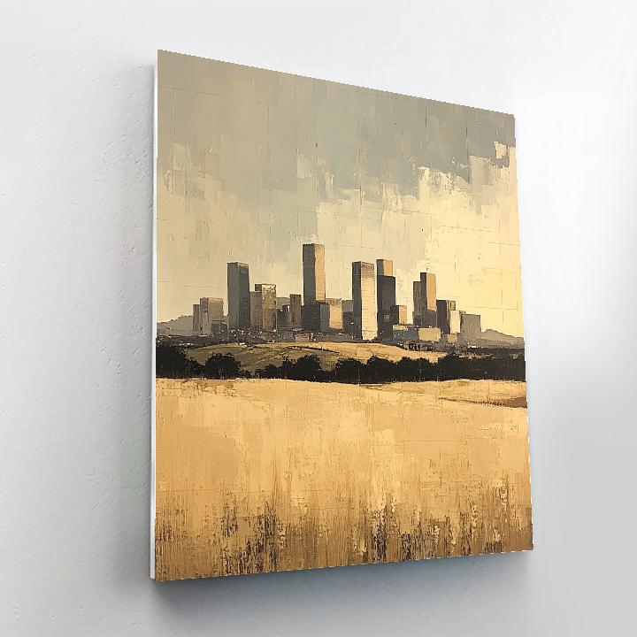 Leonardo Da Vinci Inspired Distant City Haze Paint by numbers art