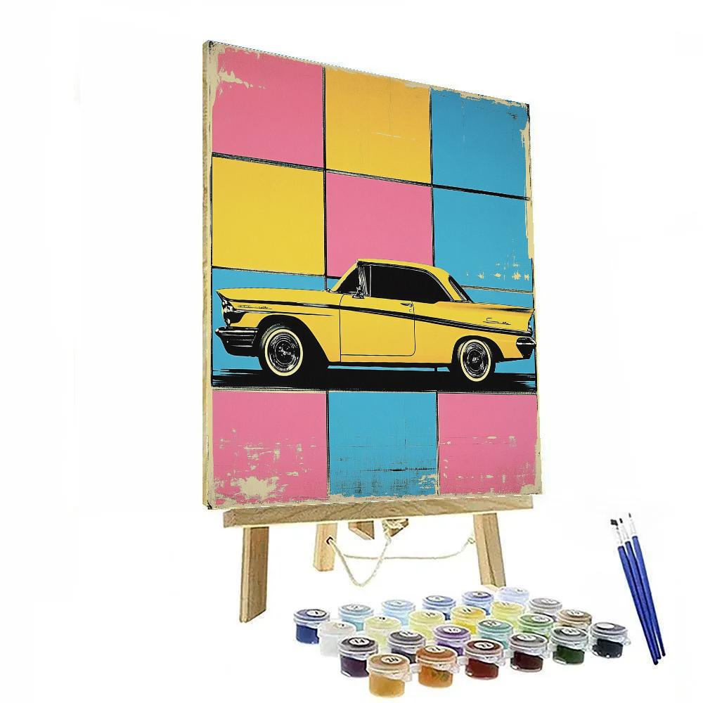 Andy Warhol Inspired Vintage Cars Numbered painting kits