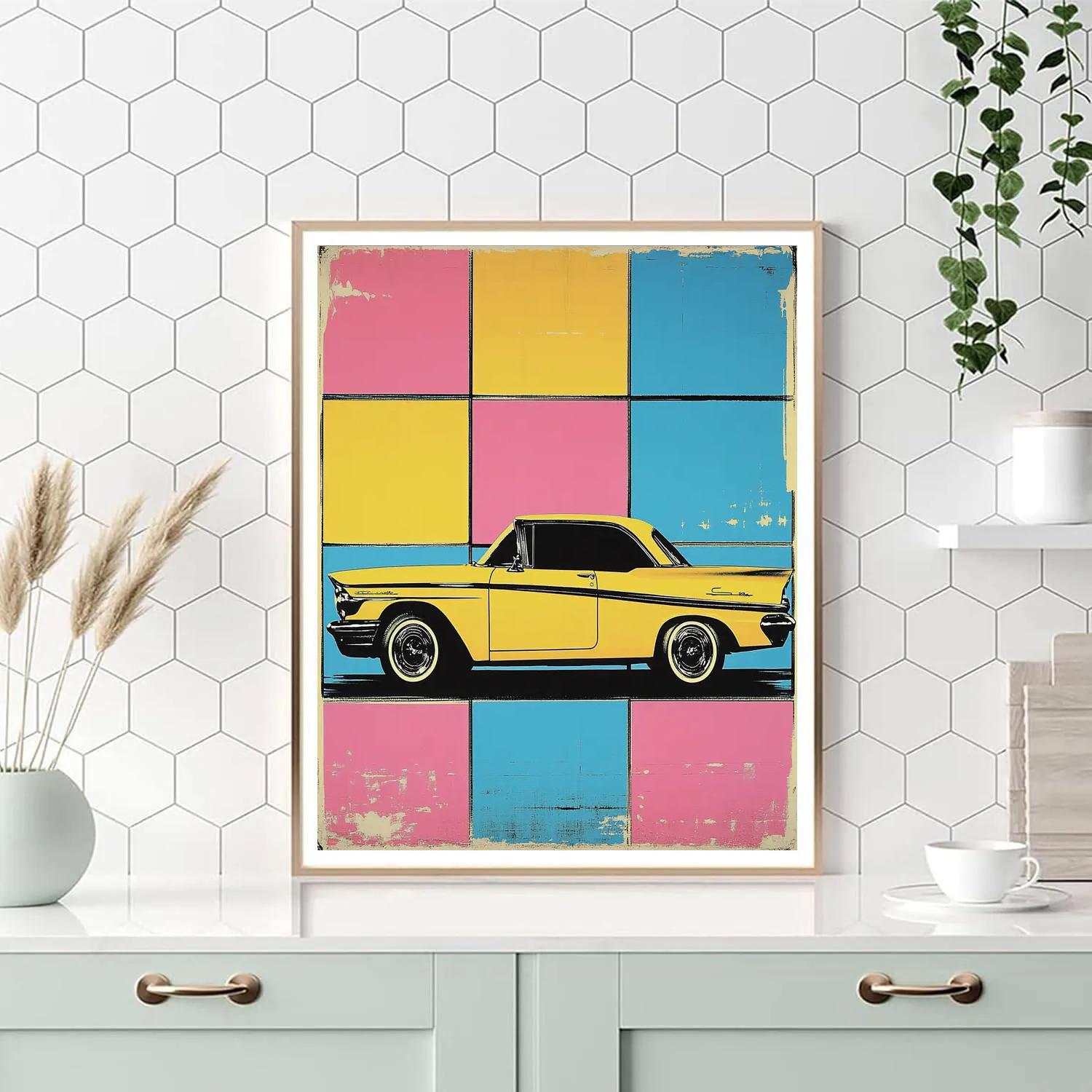 Andy Warhol Inspired Vintage Cars Numbered painting kits