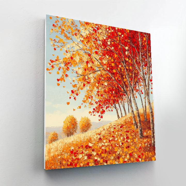 Claude Monet Inspired Autumn Glow In Orchard Edge paint by number