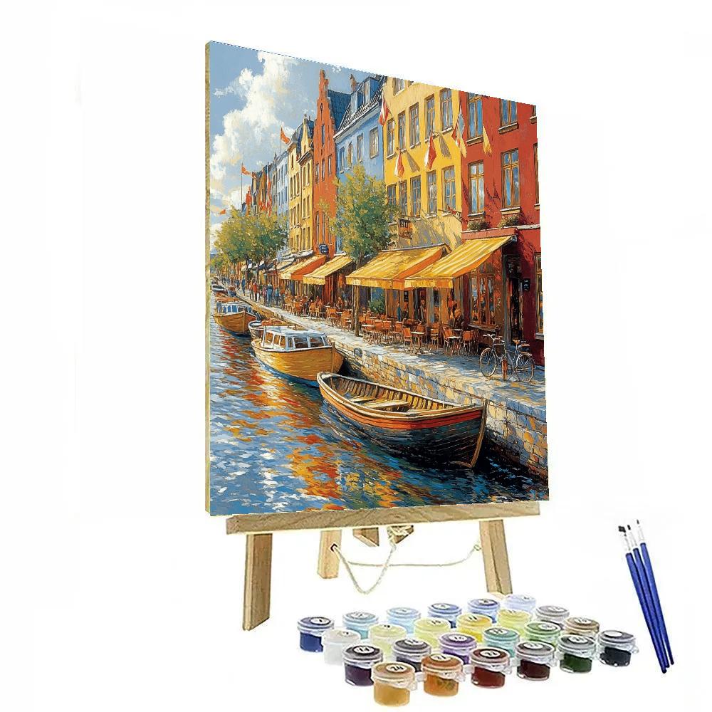 Nyhavn Canal Summer Scene Copenhagen Denmark Paint by numbers kits