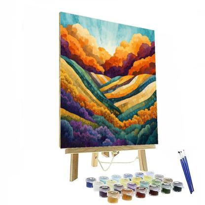 Frederick Varley Inspired Ember Clouds Above Autumn Ravine Painting by numbers kit