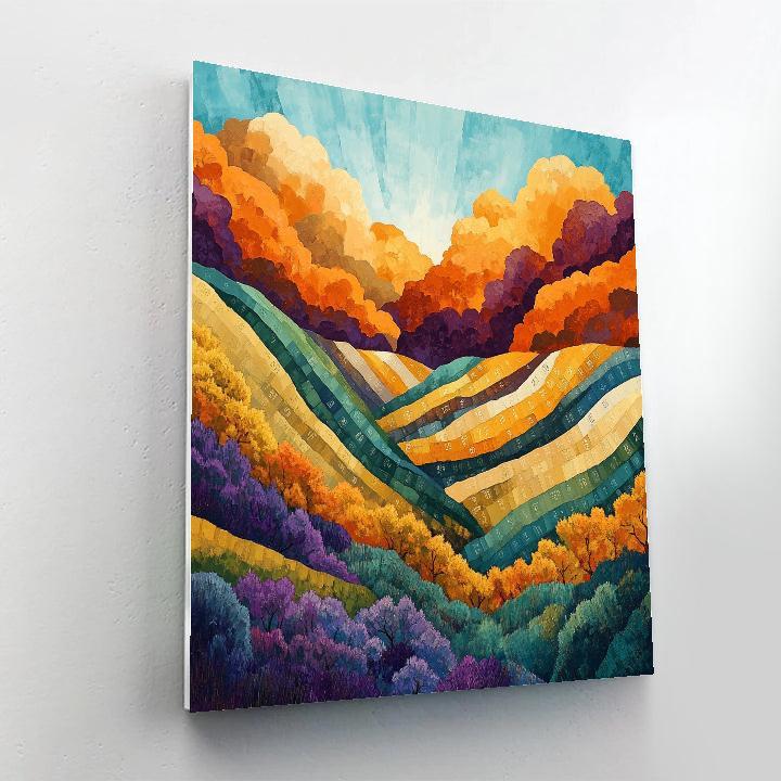 Frederick Varley Inspired Ember Clouds Above Autumn Ravine Painting by numbers kit