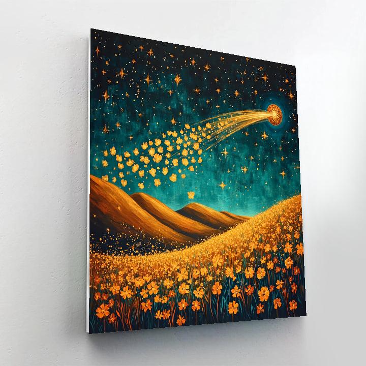 Frida Kahlo Inspired Sacred Marigold Comet Trail Painting by numbers kit