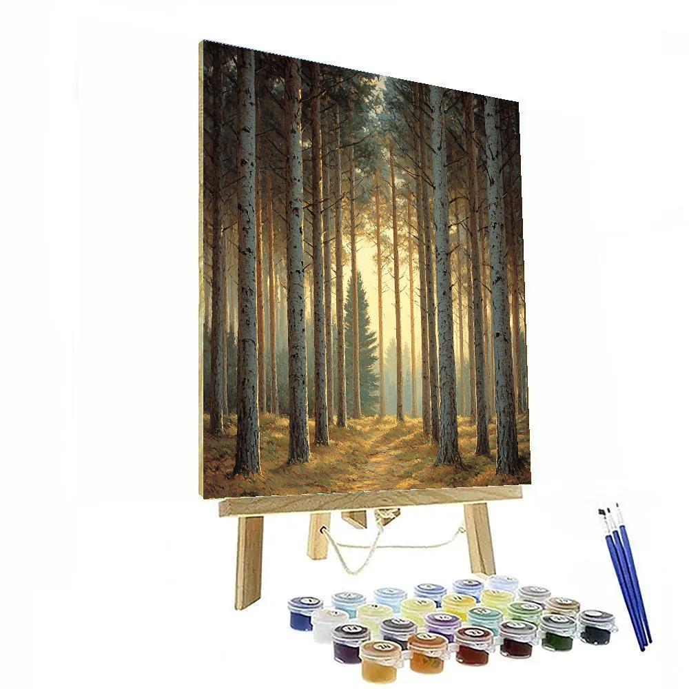 Leonardo Da Vinci Inspired Silence Of Tall Pines Paint by numbers kits