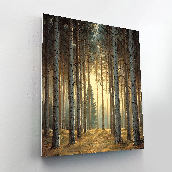 Leonardo Da Vinci Inspired Silence Of Tall Pines Paint by numbers kits