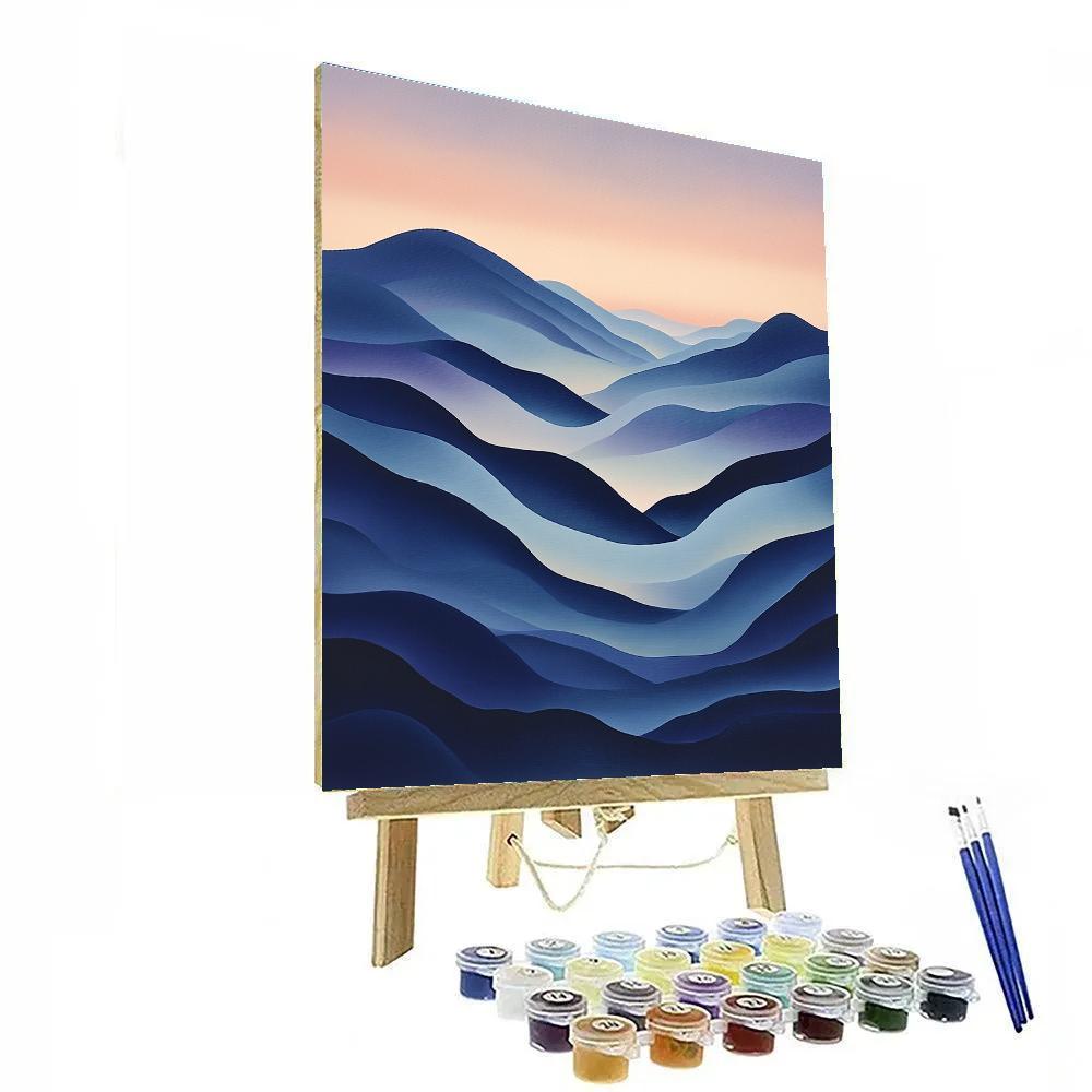 Frederick Varley Inspired Mist Rising From Indigo Mountain Pass Paint by numbers art