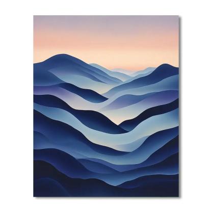 Frederick Varley Inspired Mist Rising From Indigo Mountain Pass Paint by numbers art