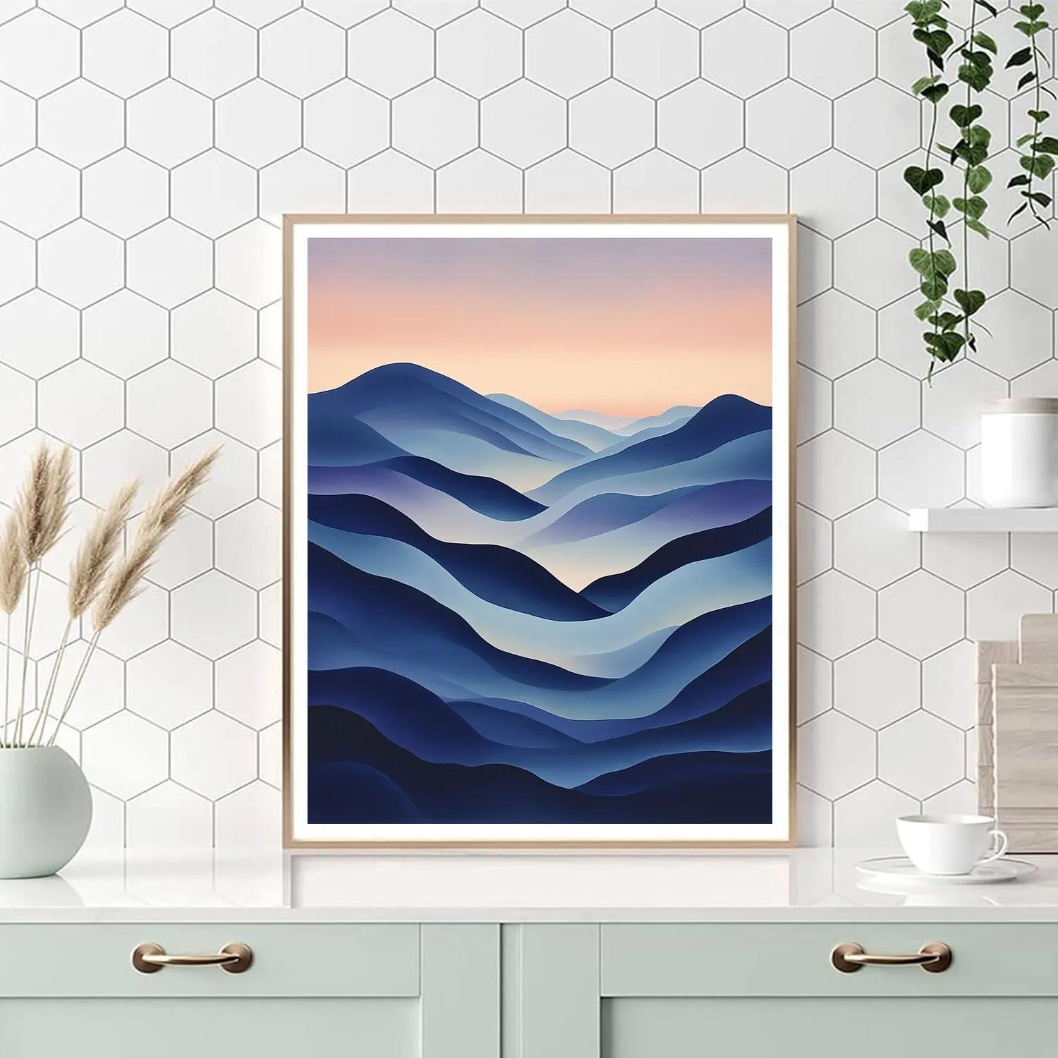 Frederick Varley Inspired Mist Rising From Indigo Mountain Pass Paint by numbers art