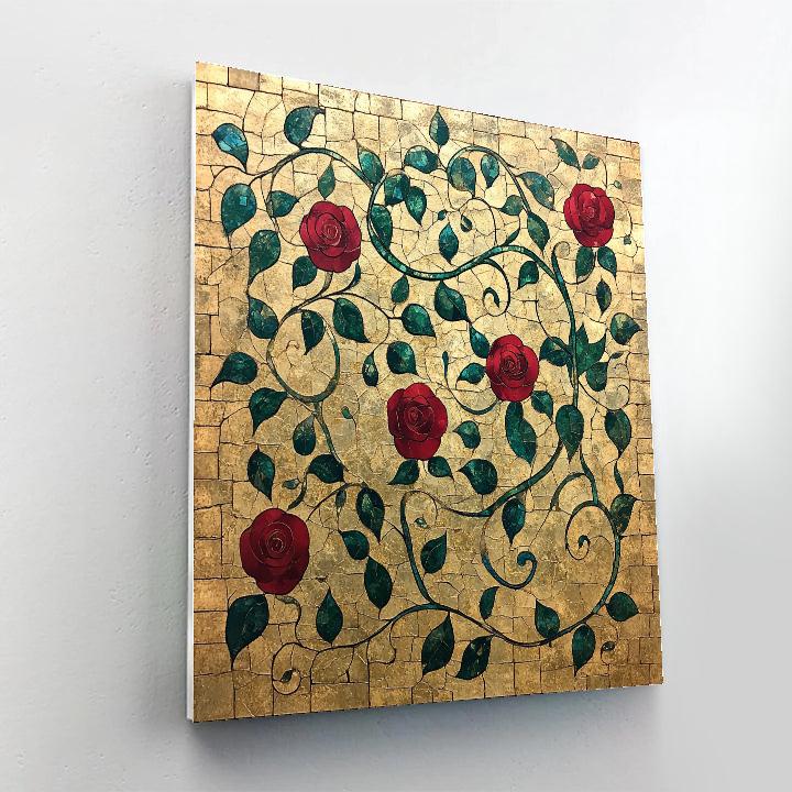 Gustav Klimt Inspired Golden Roses Painting by numbers kit