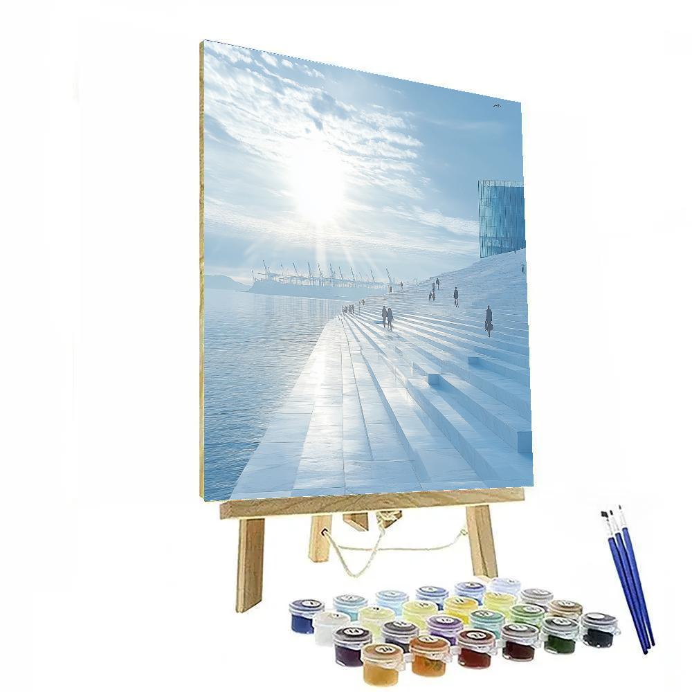 Oslo Opera House Rooftop Walk Oslo Norway paint by color