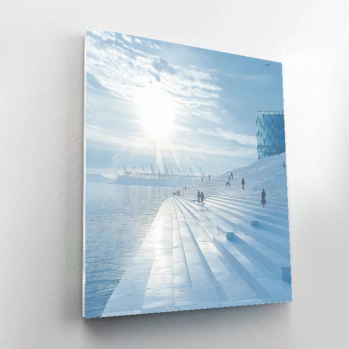 Oslo Opera House Rooftop Walk Oslo Norway paint by color