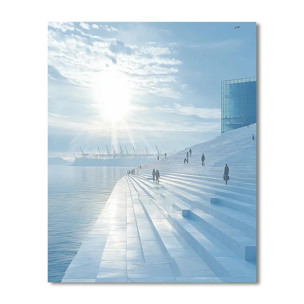 Oslo Opera House Rooftop Walk Oslo Norway paint by color