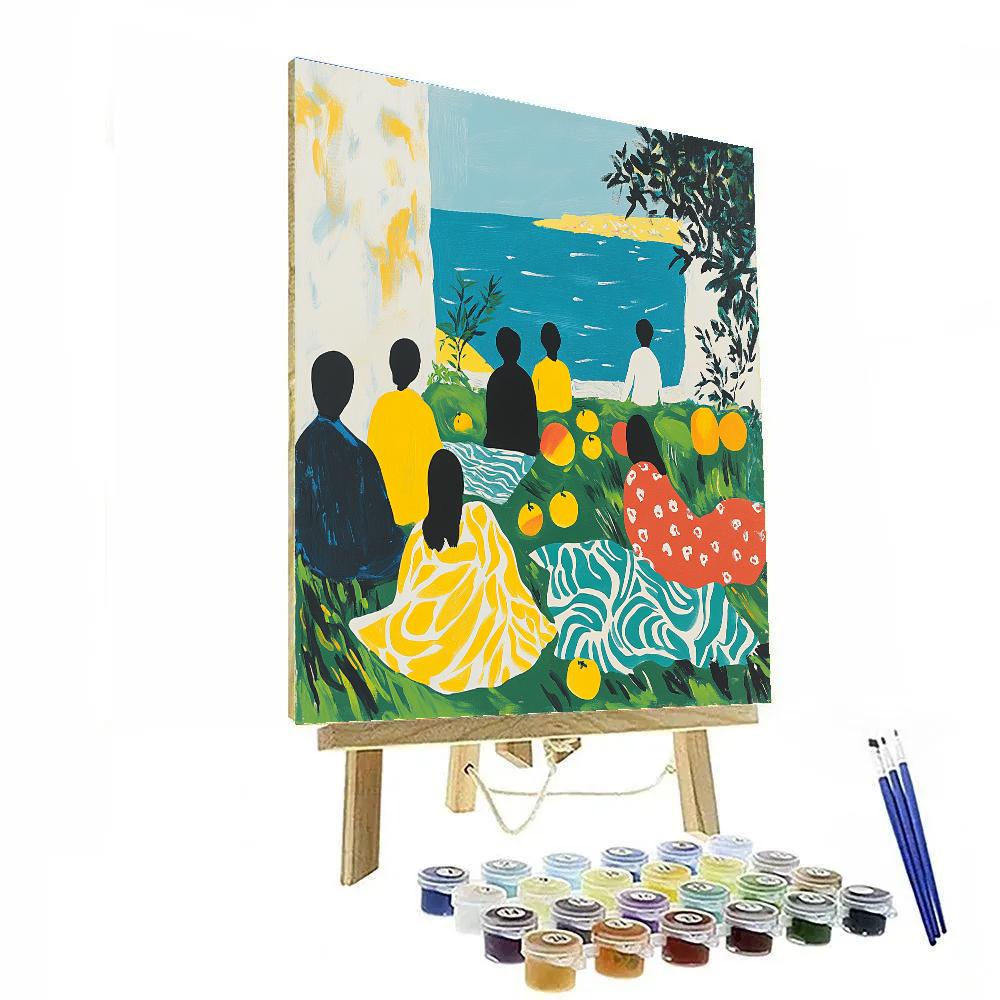 Henri Matisse Inspired Joyful Picnic Number painting