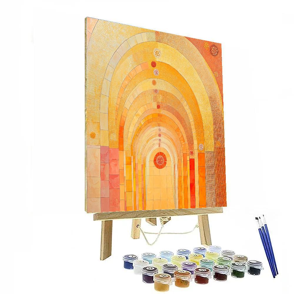 Gustav Klimt Inspired Sunlit Filigree Paint by numbers kits