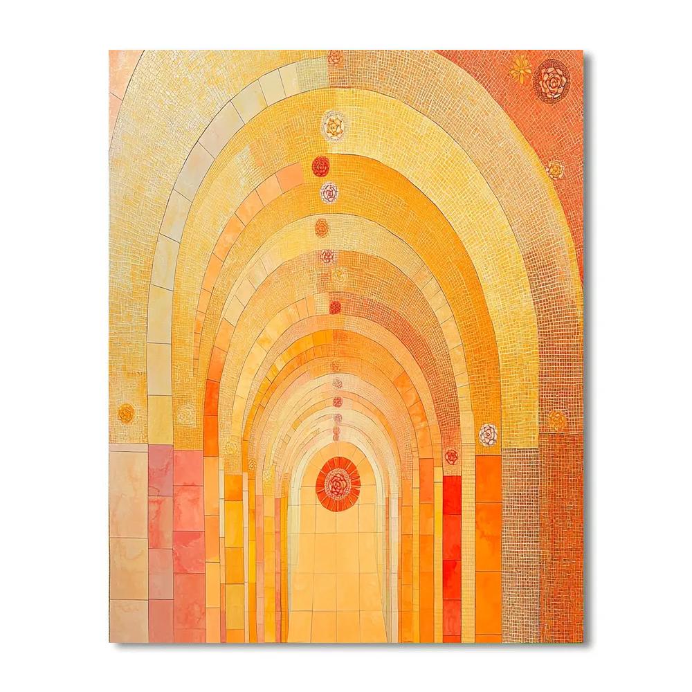 Gustav Klimt Inspired Sunlit Filigree Paint by numbers kits