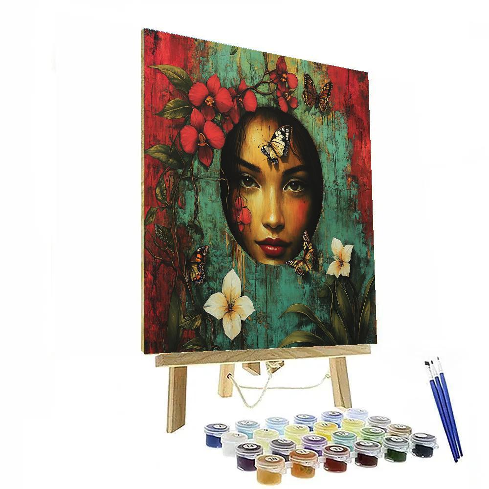 Frida Kahlo Inspired Garden Self Symbol Paint by numbers kits