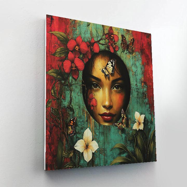 Frida Kahlo Inspired Garden Self Symbol Paint by numbers kits