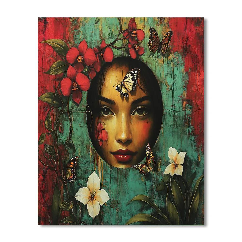Frida Kahlo Inspired Garden Self Symbol Paint by numbers kits