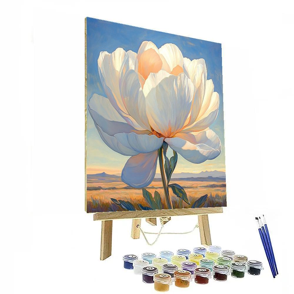 Georgia O Keeffe Inspired Desert Flower paint by color