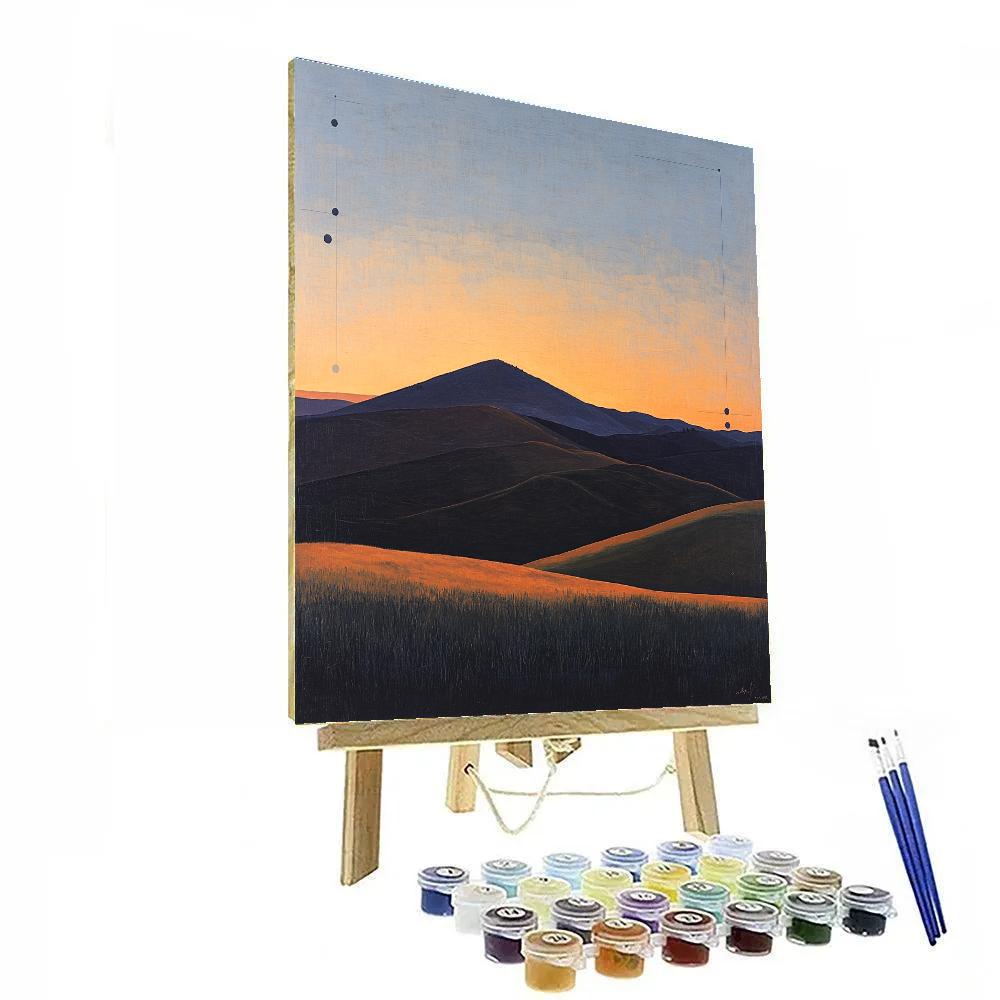 Leonardo Da Vinci Inspired Ember Of Evening Hills paint by numbers
