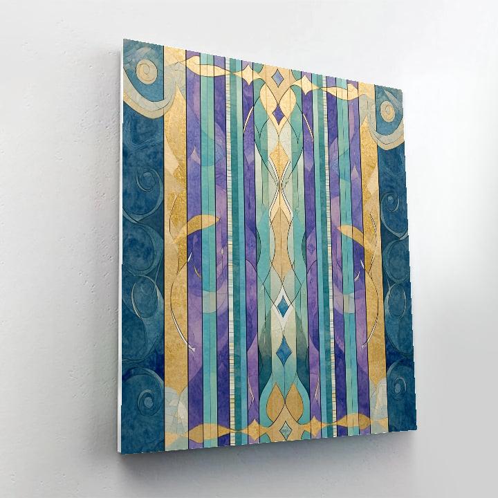 Gustav Klimt Inspired Aurora Lattice Chorus painting number kit
