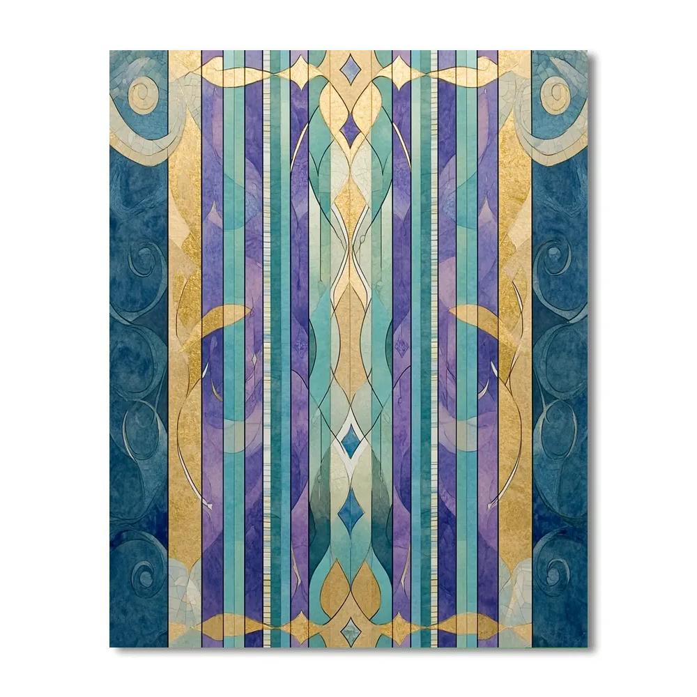 Gustav Klimt Inspired Aurora Lattice Chorus painting number kit