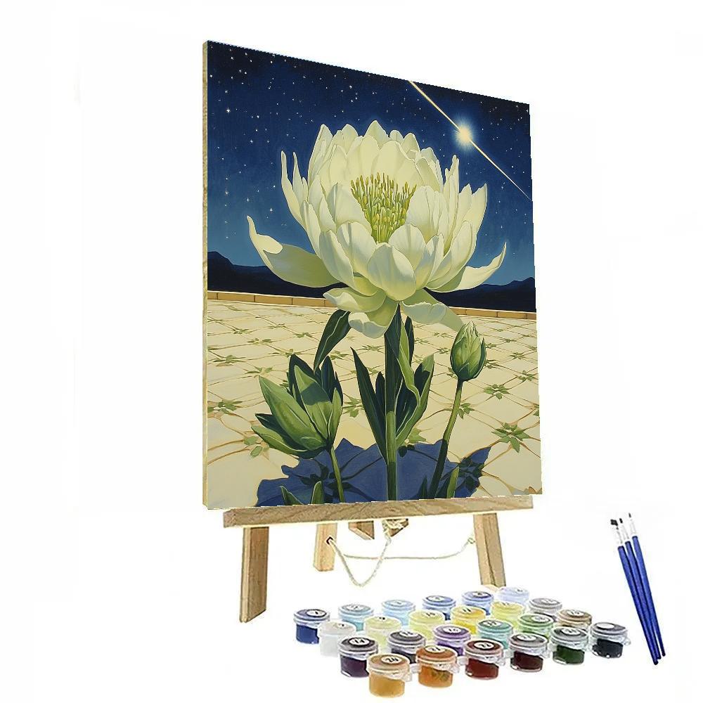 Frida Kahlo Inspired Night Blooming Cereus Comet DIY paint by numbers