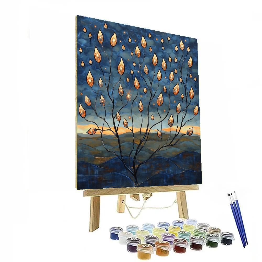 Frida Kahlo Inspired Rain Petals Over Mezquite DIY paint by numbers