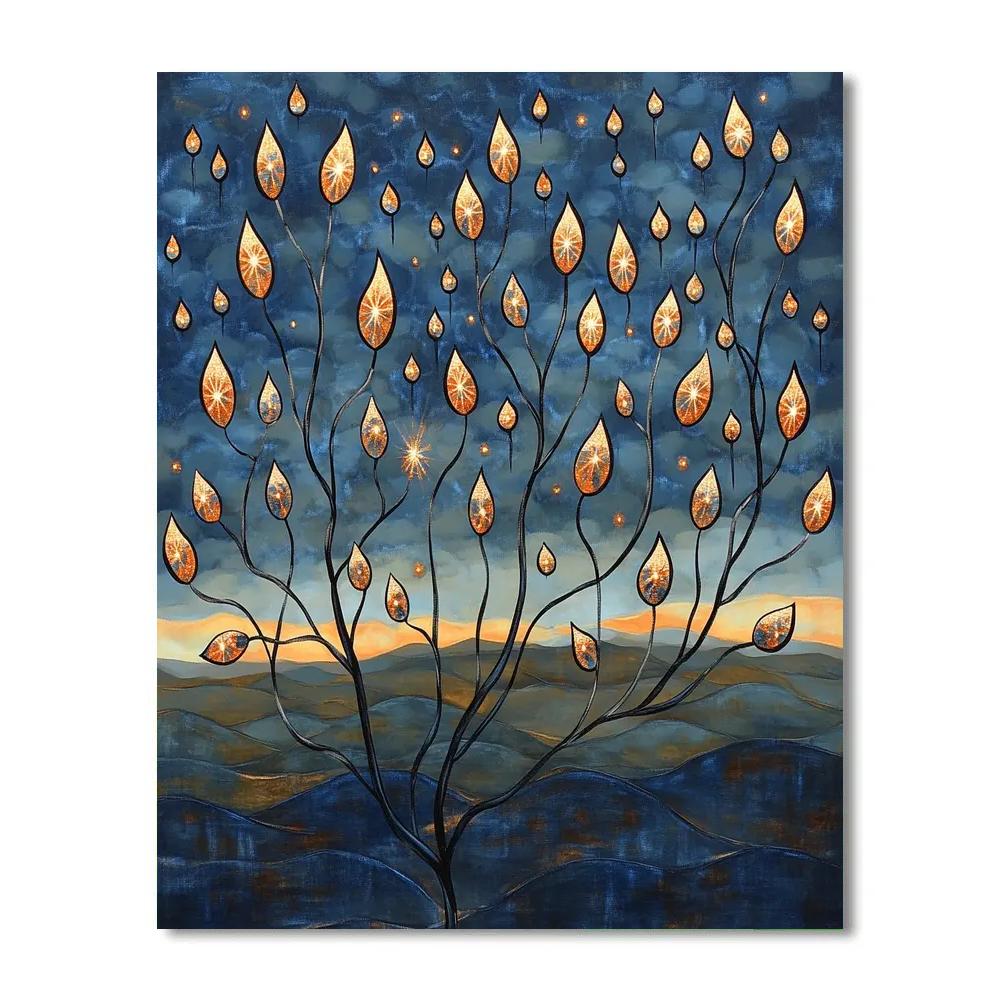 Frida Kahlo Inspired Rain Petals Over Mezquite DIY paint by numbers