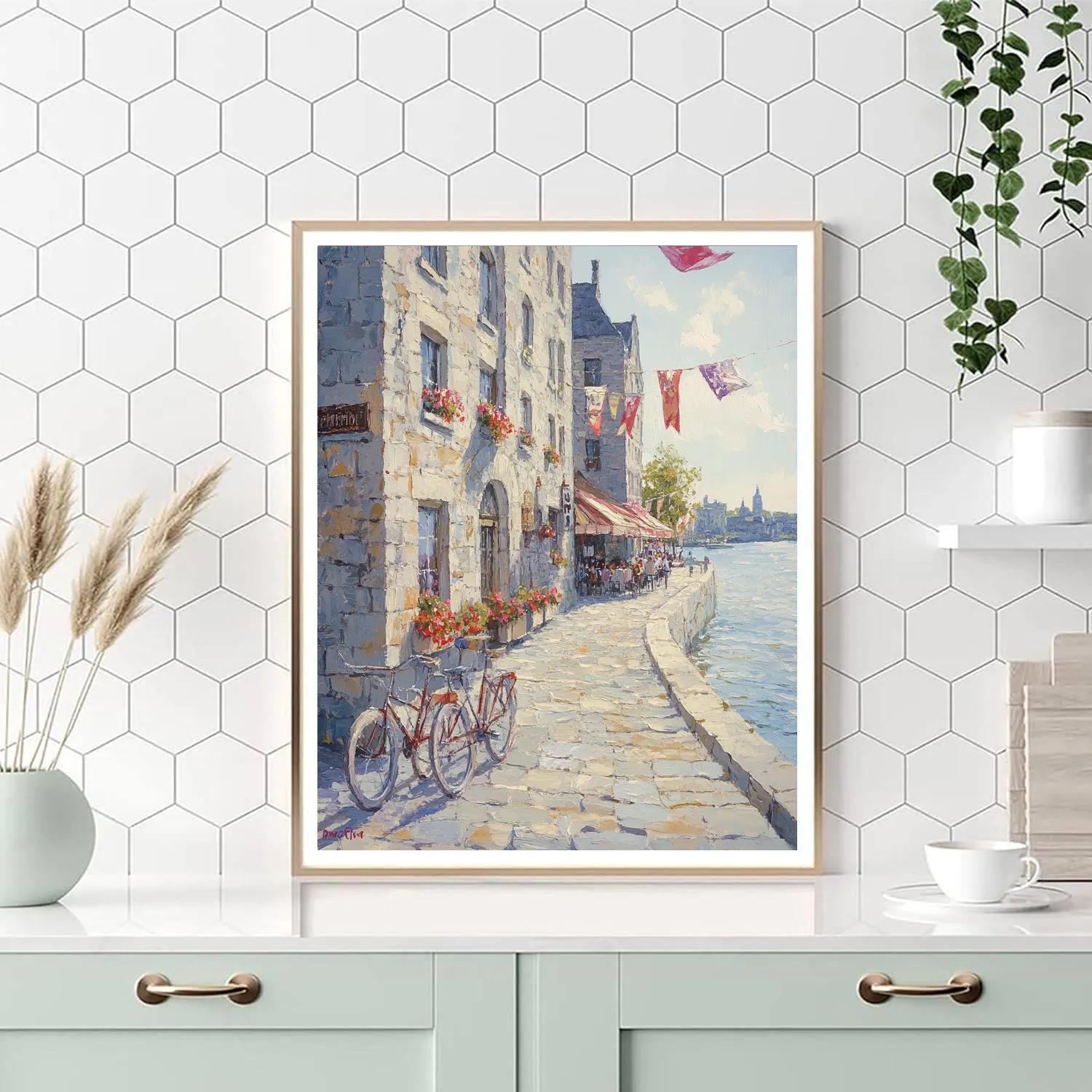 Old Port Waterfront Montreal Canada paint by color