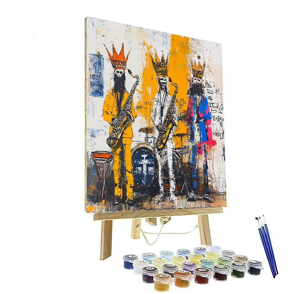 Jean Michel Basquiat Inspired Street Musicians paint by numbers
