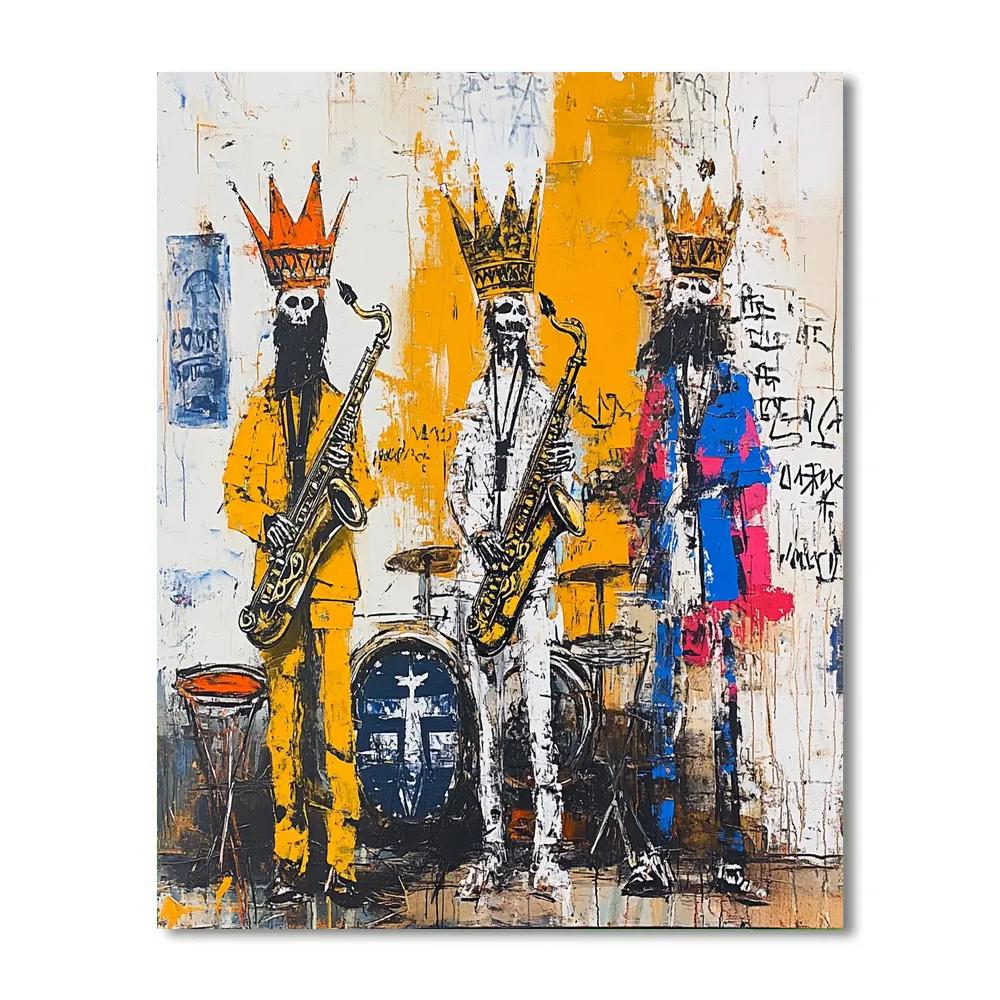 Jean Michel Basquiat Inspired Street Musicians paint by numbers