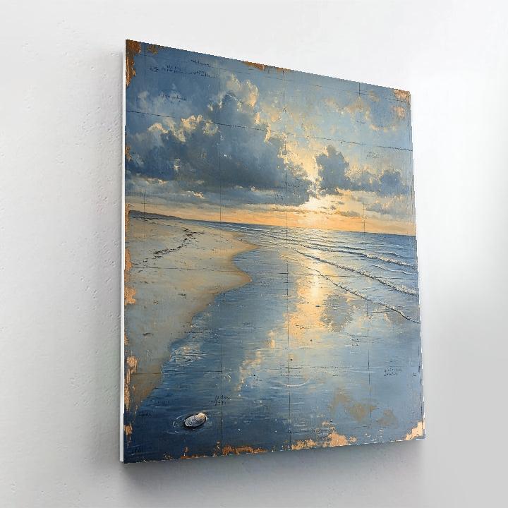 Leonardo Da Vinci Inspired Shoreline Star Mirror painting number kit