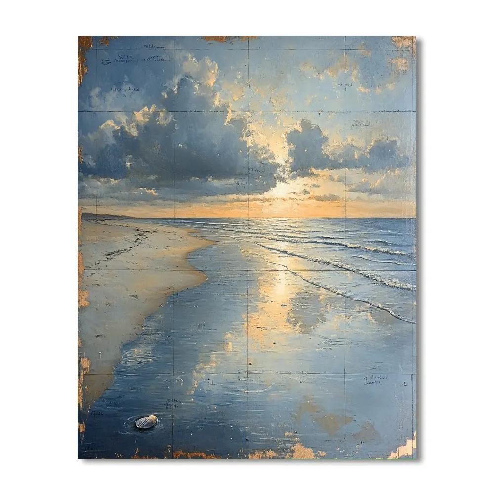 Leonardo Da Vinci Inspired Shoreline Star Mirror painting number kit